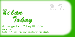 milan tokay business card